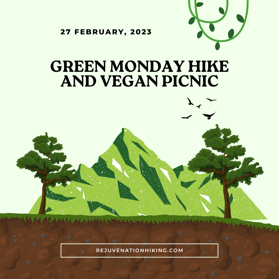 green monday hike and vegan picnic